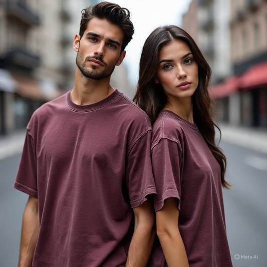 ACID WASHED MAROON