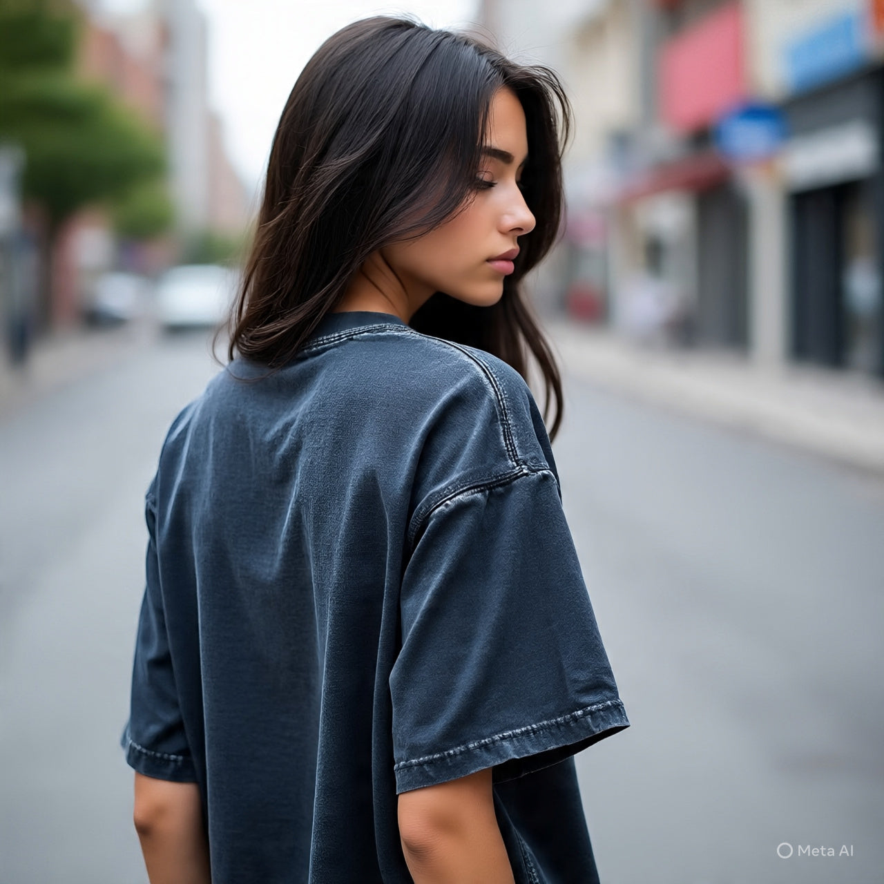 ACID WASHED NAVY BLUE